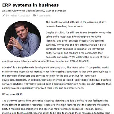 ERP systems in business