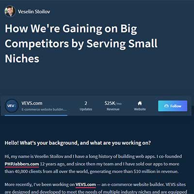 How we’re gaining on big competitors by serving small niches